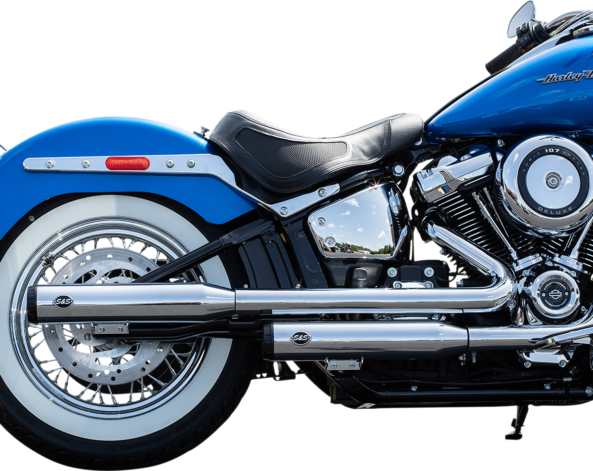 Grand National Race Slip-On Mufflers - Grand National Race Mufflers for Softail - Chrome [1801-1362]