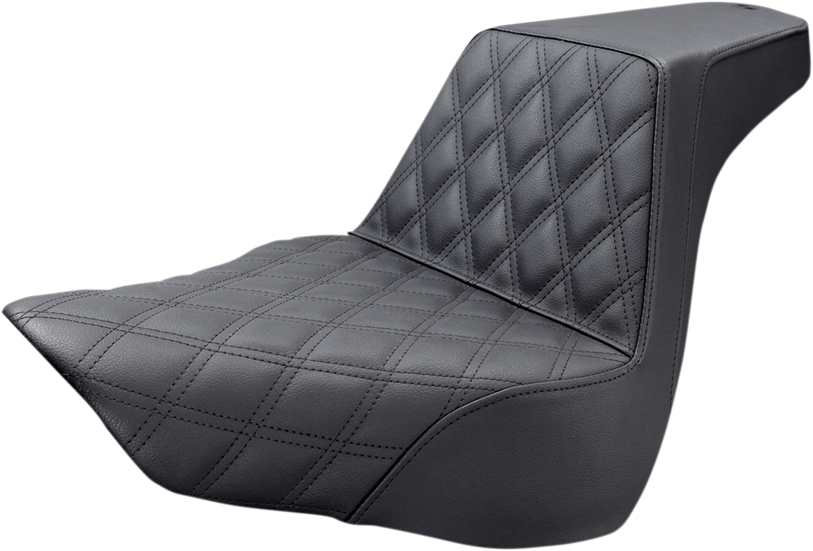 Step-Up Seat — Front Lattice Stitch - Step-Up Seat - Front Lattice Stitch - Black - FL/FX '18-'24 [0802-1010]