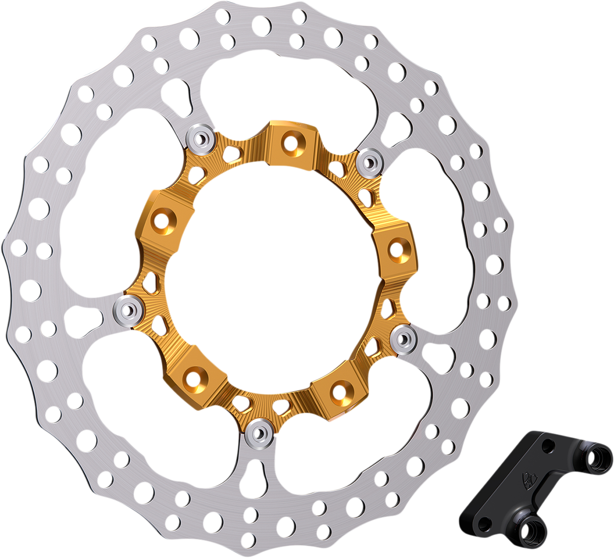 Big Brake 14" Full Floating Brake Rotor Kit - Rotor 14" - Front Left - Gold [1710-3962]
