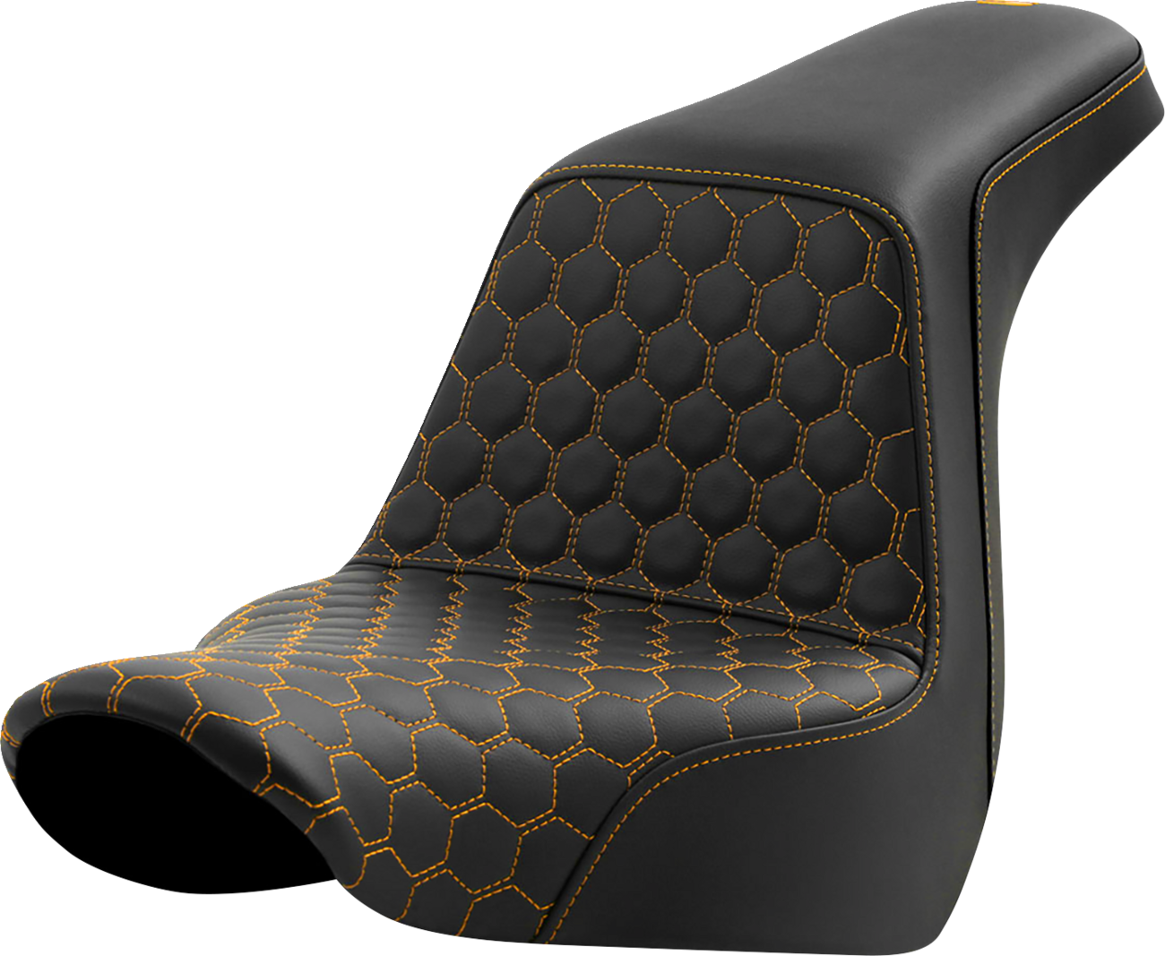 Honeycomb Step-Up Seat - Step-Up Seat - Honeycomb - Gold Stitching - FL/FX '18-'24 [0802-1584]
