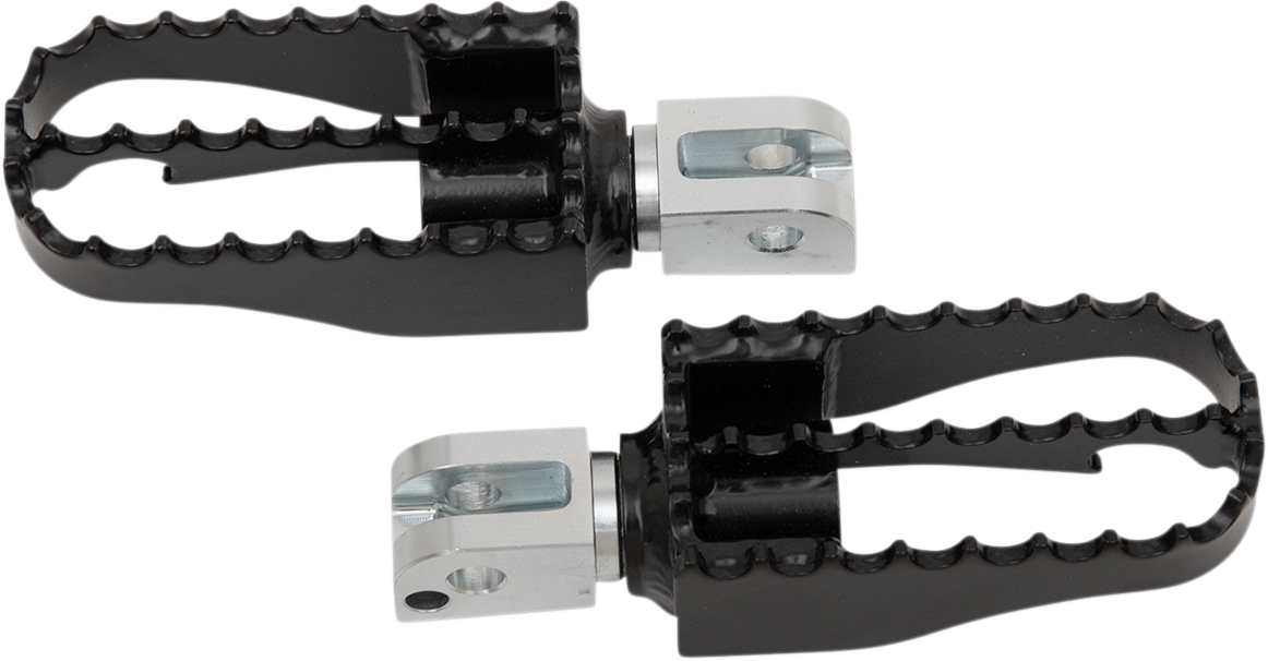 MX-Style Foot Pegs - MX Foot Pegs - Passenger - Black/Chrome [1620-1932]
