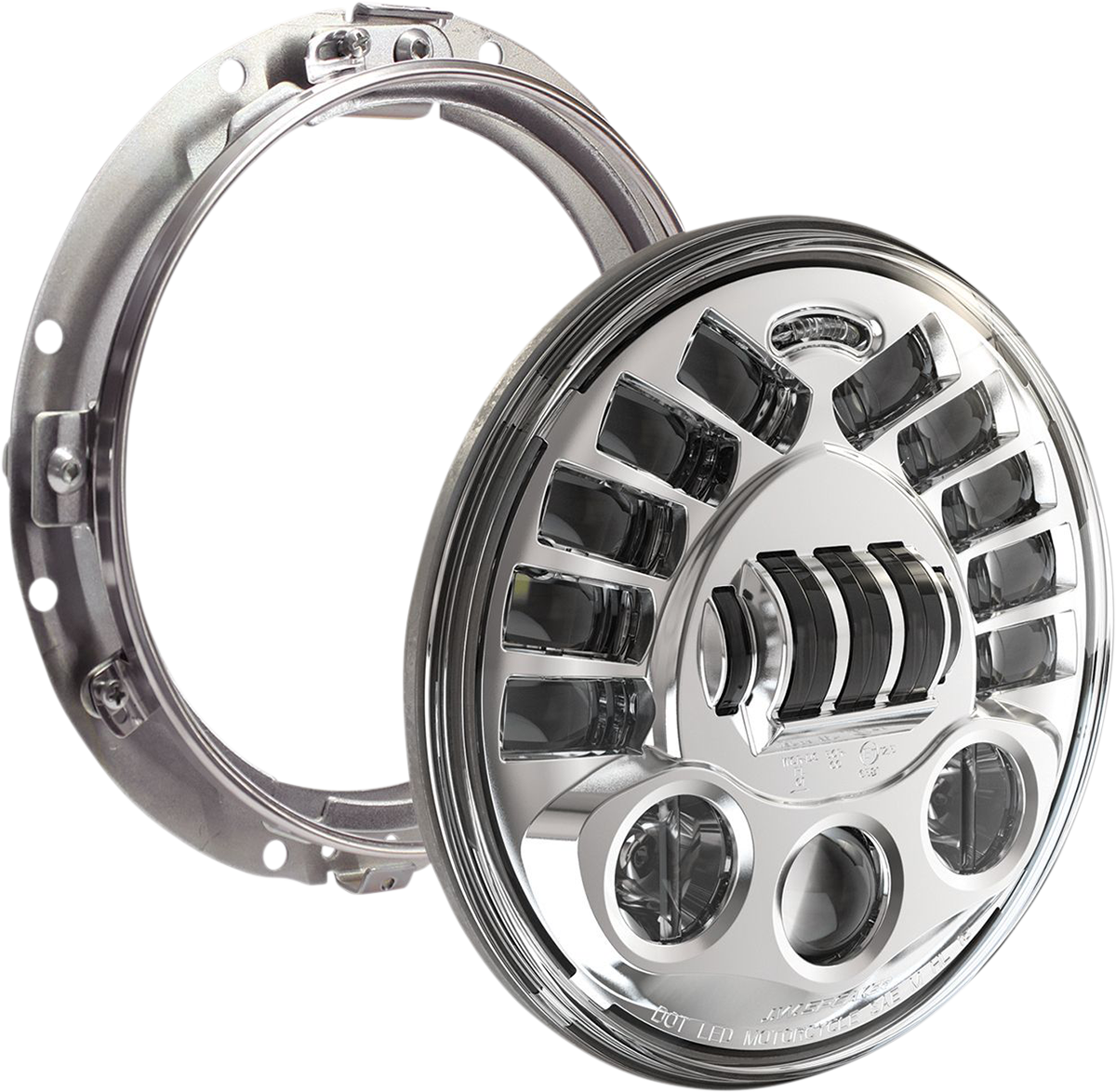 ProBEAM® Adaptive Headlamp - Adaptive Headlight with Mount - 7" - Chrome [2001-2412]