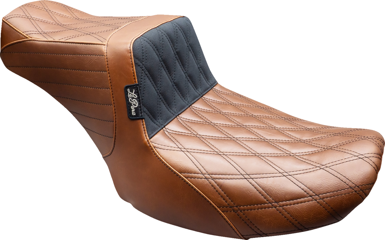 Tailwhip Seat - Brown - Double Diamond - Black Stitch - FLT/FLH '24-'25 [0801-2182]