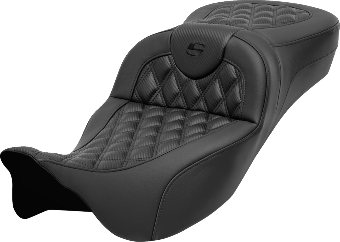 Roadsofa™ Seat - Roadsofa™ Extended Reach Seat - without Backrest - Lattice Stitch - Carbon Fiber - FL '08-'24 [0801-1696]