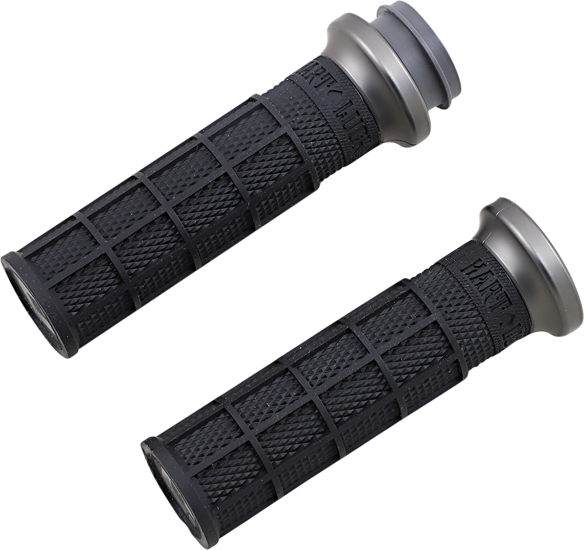 Hart-Luck Signature V-Twin Lock-On™ Grips - TBW - Black/Gunmetal [0630-2695]