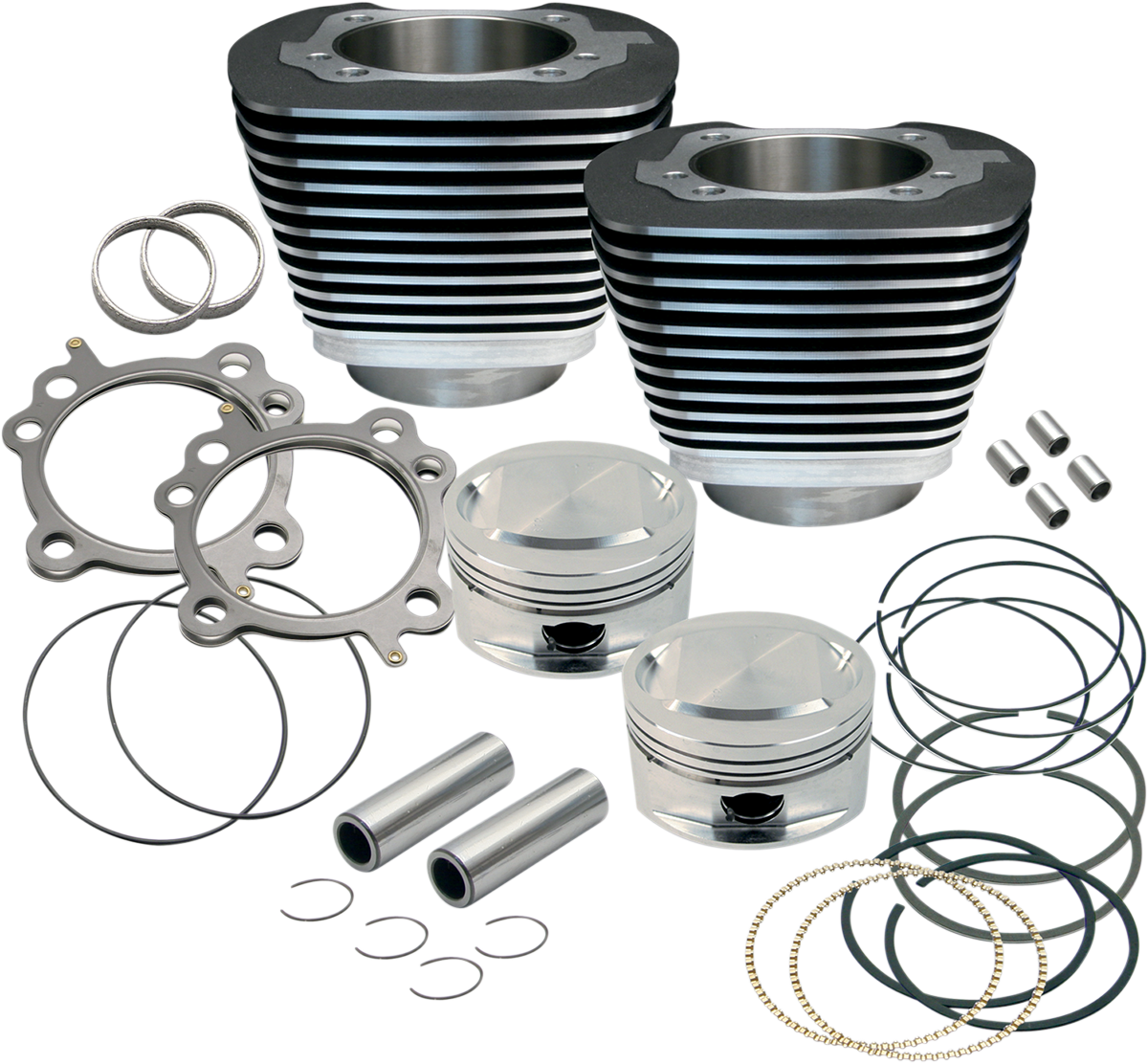 Big Bore Cylinder Kit - 95" Big Bore Cylinder Kit - Wrinkle Black - Twin Cam [0931-0432]
