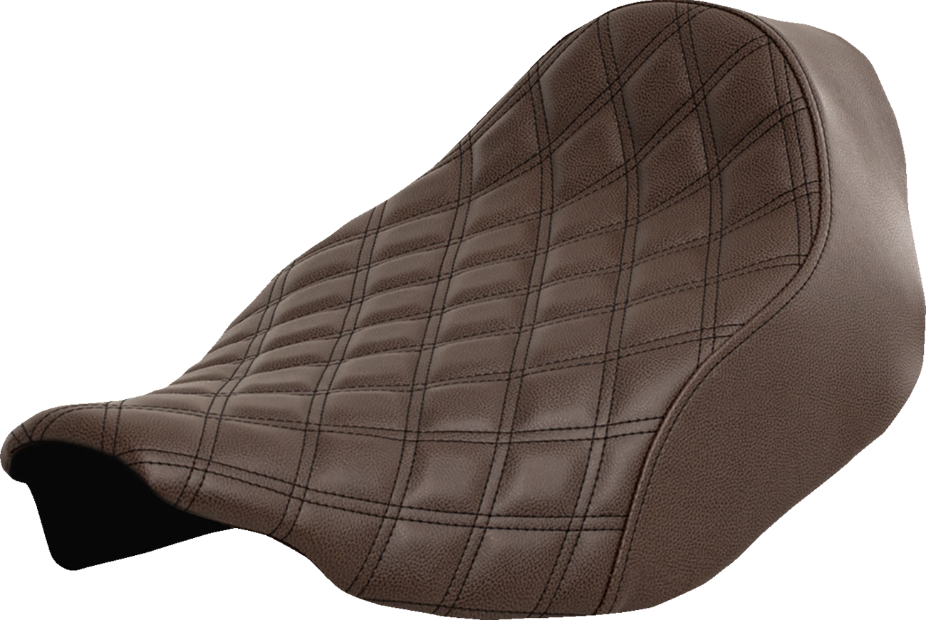 Renegade™ Solo Seat - Lattice Stitched - Brown - FLT/FLH '23-'24 [0801-1703]