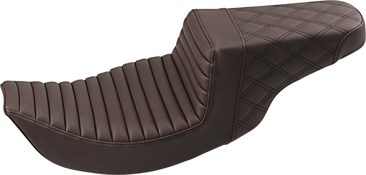 Step-Up Seat — Rear Lattice Stitch/Front Tuck-n-Roll - Step-Up Seat - Front Tuck-n-Roll/Rear Lattice Stitch - Brown [0801-1249] - Image 2