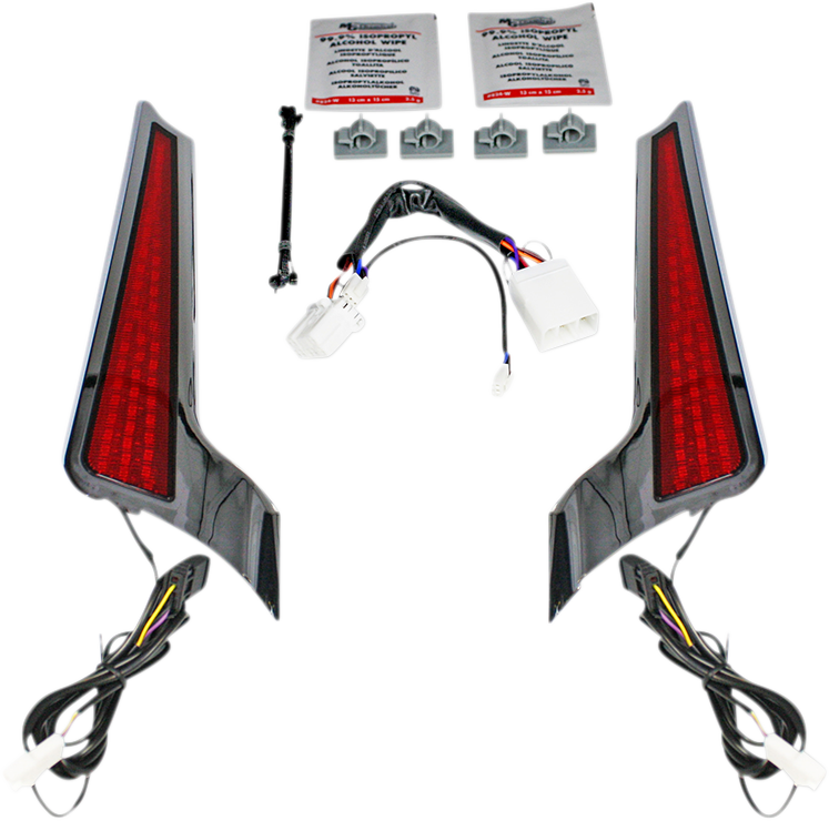 Fascia LED Panels - Fascia LED Light Panels - Chrome/Red [2040-2522]