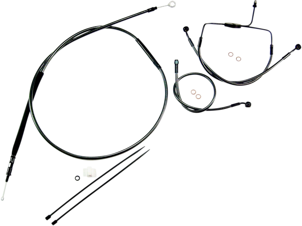 Black Pearl™ Designer Handlebar Installation Kit - 10" - '08-'13 Touring [0662-0476]
