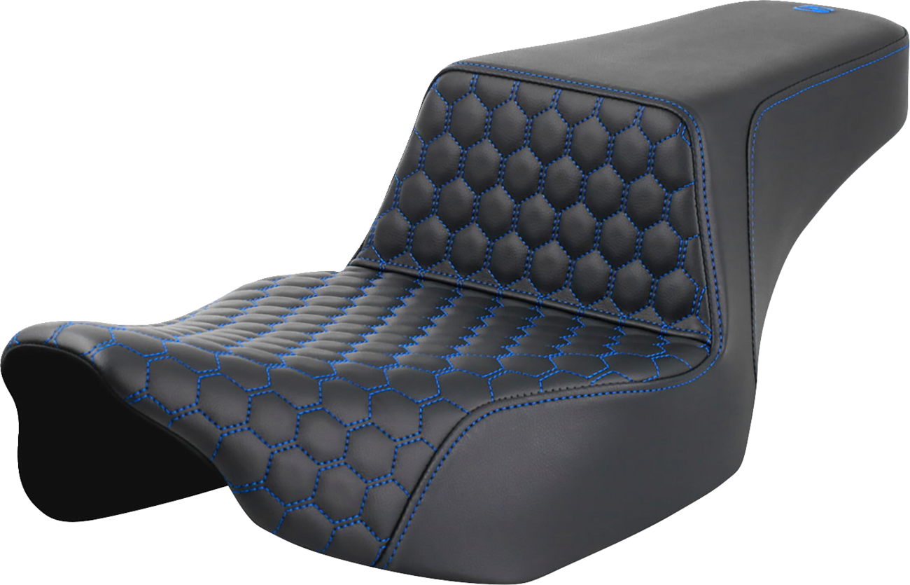 Honeycomb Step-Up Seat - Step-Up Seat - Extended Reach - Front Honeycomb - Blue Stitch - FL '23-'24 [0801-1832]