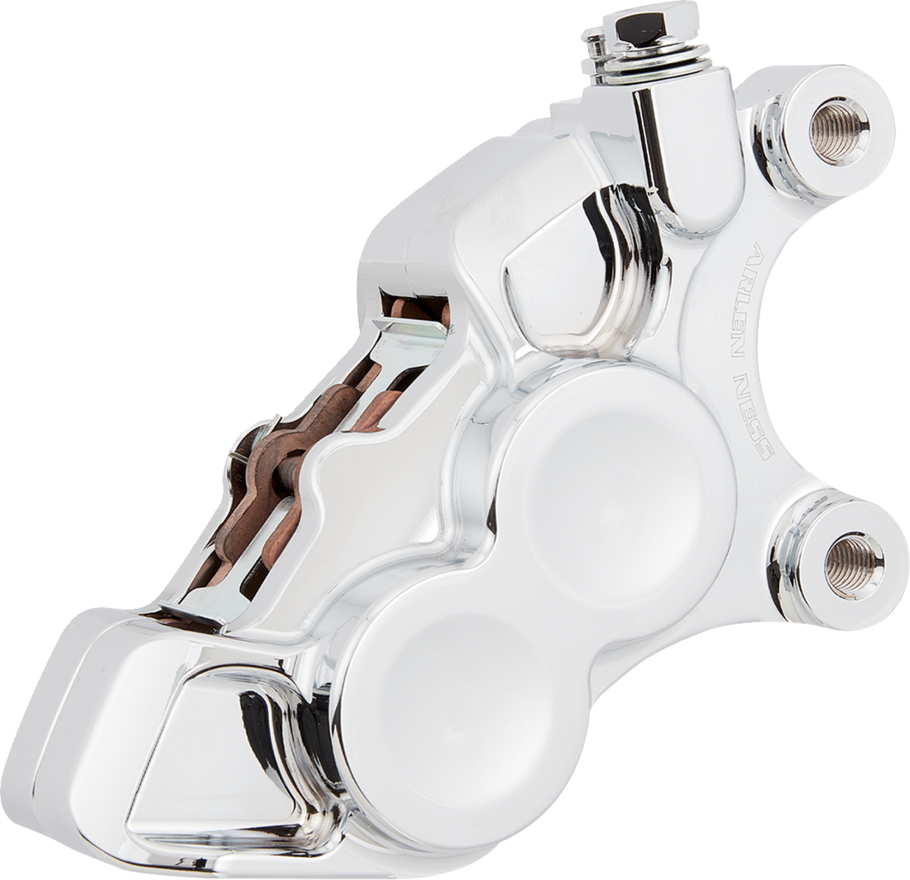 Ness Tech Four-Piston Caliper - 4-Piston Caliper - Front Right - 11.8" - Chrome [1701-0614]