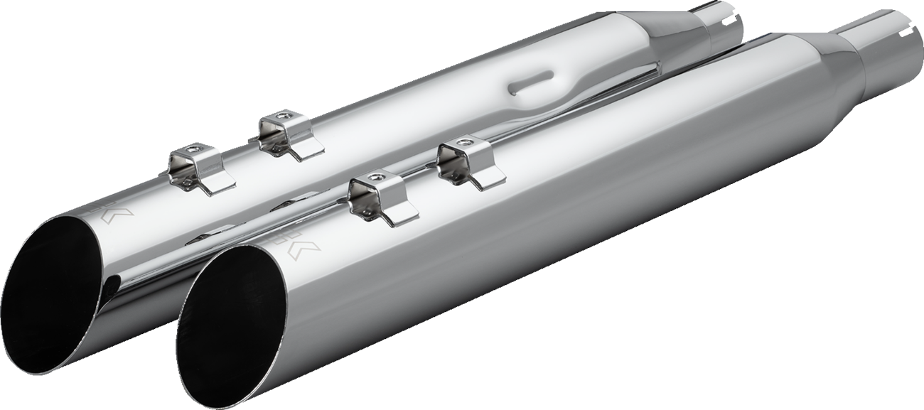 HP-Plus® Slip-On Mufflers - Slash-Up - 4" - M8 - Chrome [1801-1864]