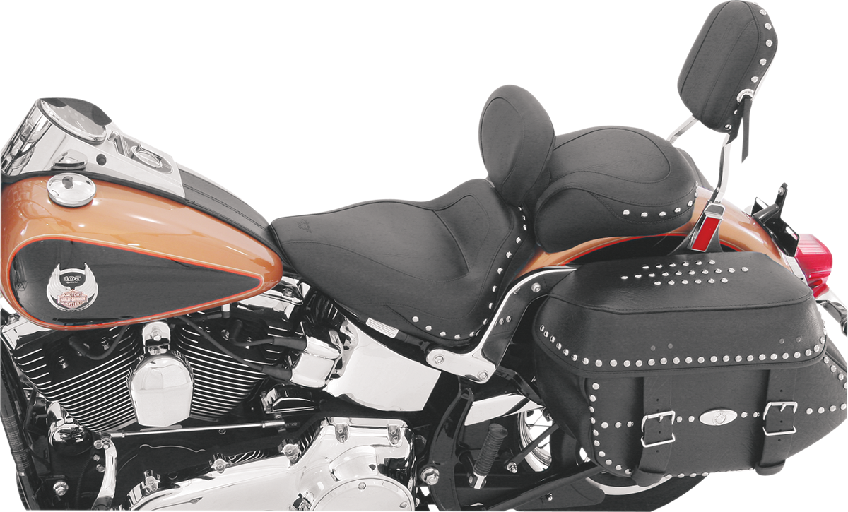 Studded Sport Solo Seat with Backrest - Sport Seat - Studded - Driver's Backrest - FLST '05-'15 [0802-0495] - Image 2