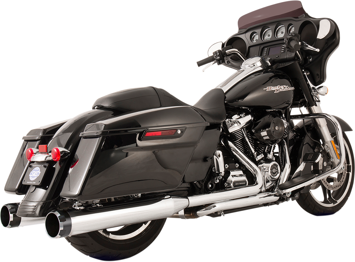 El Dorado Dual Exhaust System - Chrome - Black Thruster [1800-2527]