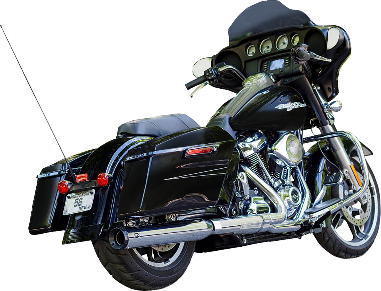 2-into-1 Swindler Exhaust Conversion Kit - 4" - Chrome - M8 Touring [1801-1848]