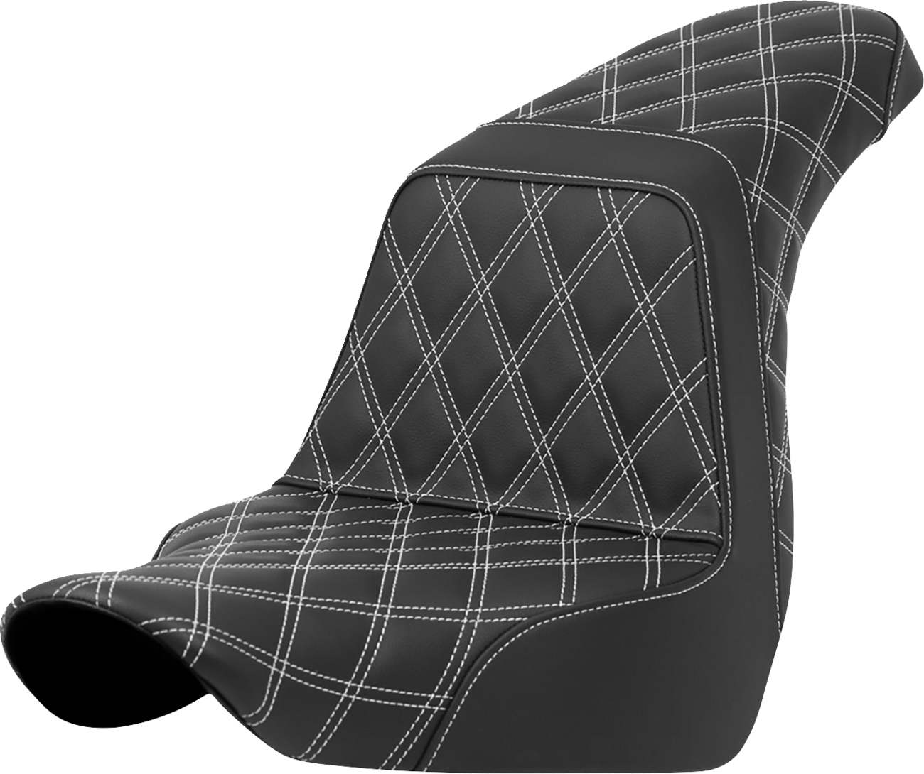 Lattice Stitch Step-Up Seat - Step-Up Seat - Full Lattice Stitch - White Stitch - FXLR/FLSB '18-'21 [0802-1586]