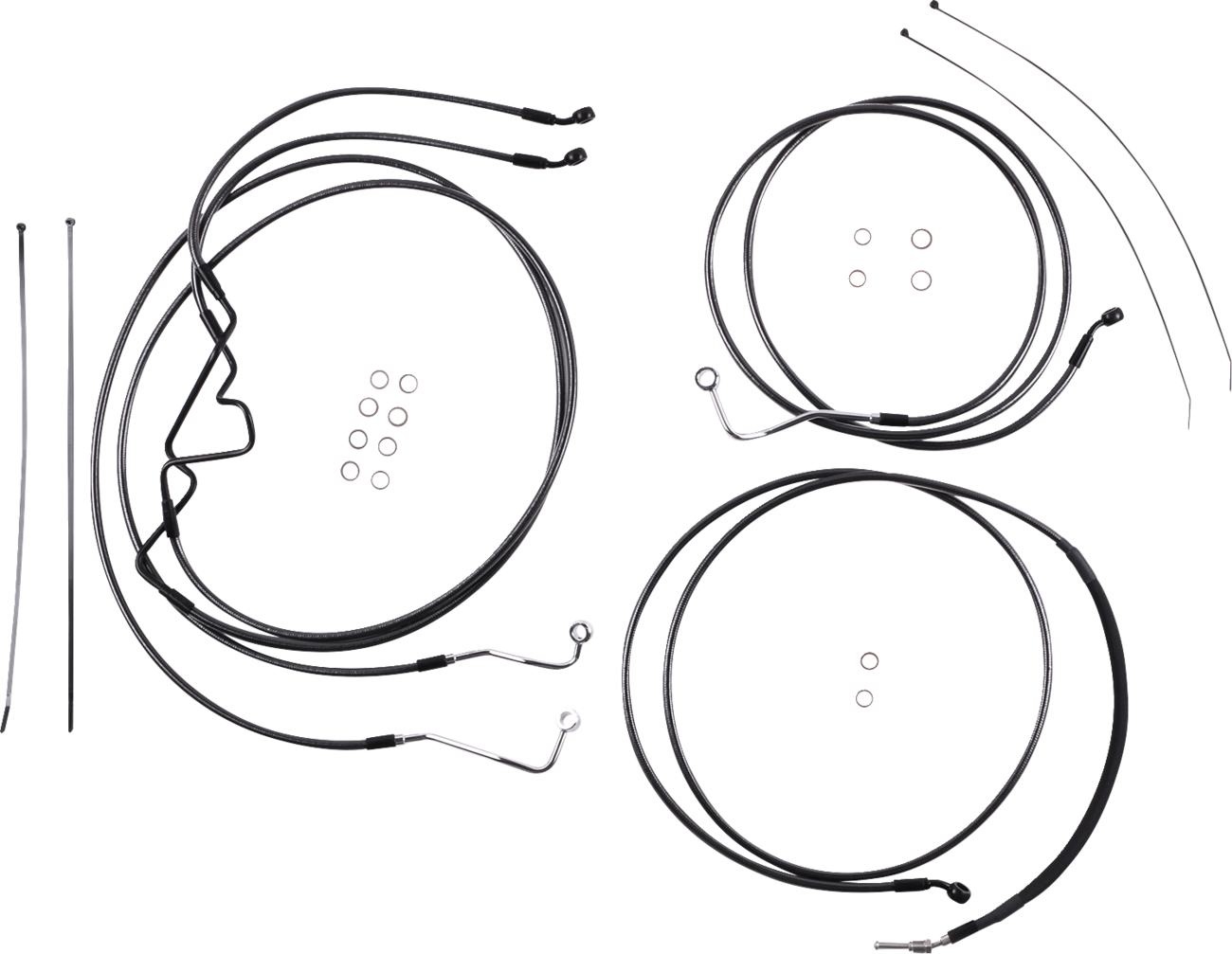 Black Pearl™ Designer Handlebar Installation Kit - 8" - '17-'20 FLHR [0610-2396]