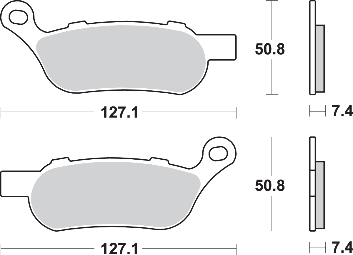 Sintered Metal Harley/Buell Brake Pads - Brake Pads - Harley-Davidson - 854H.LS [1721-1777] - Image 2