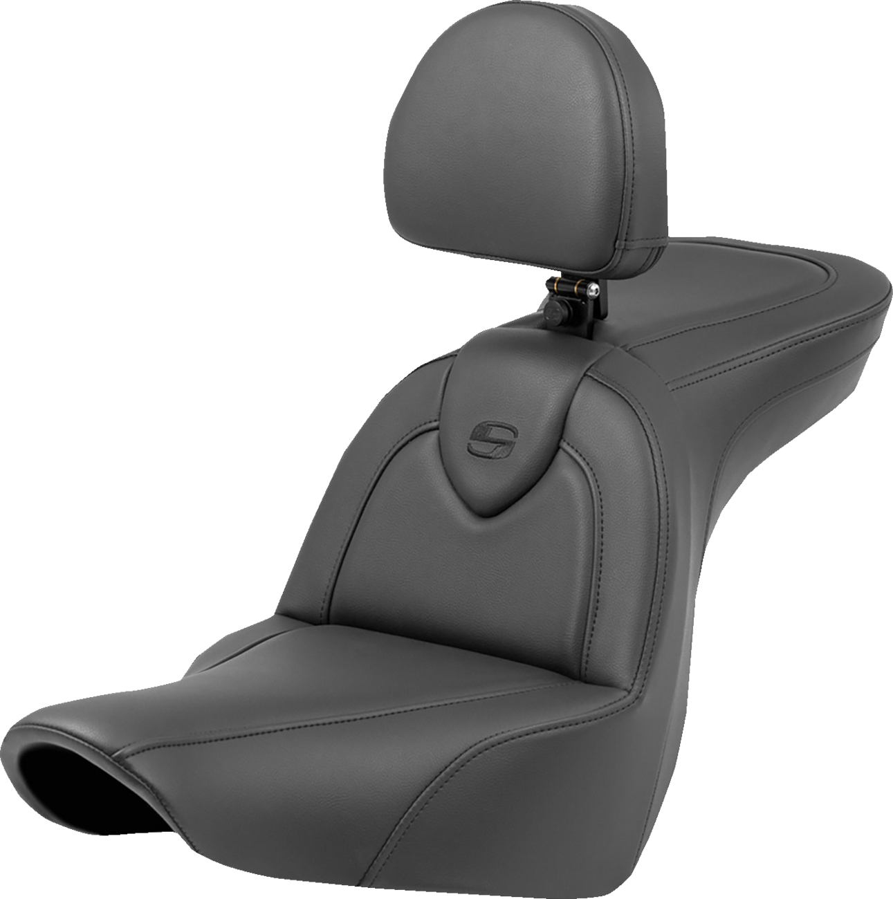 Roadsofa™ Standard Reach Seat - Roadsofa™ Seat - with Backrest - Black/Black Stitching - FXLR/FLSB '18-'23 [0802-1570]