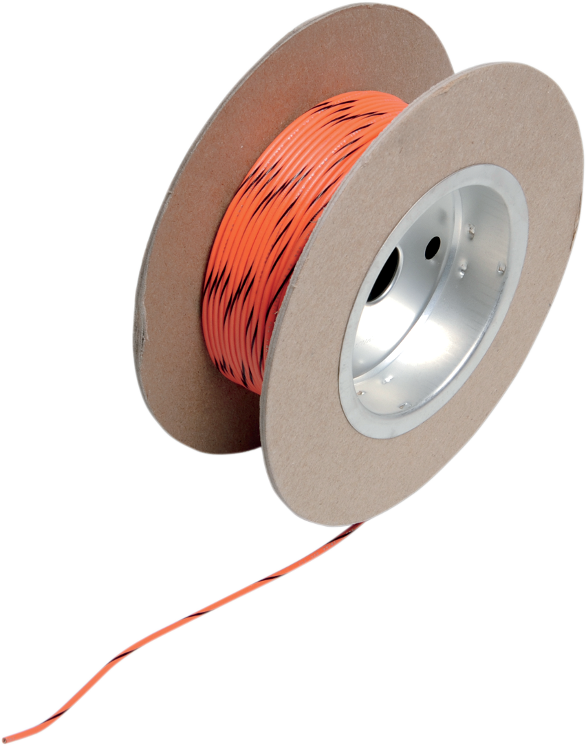 OEM Color Wire Spool - 100' Wire Spool - 18 Gauge - Orange/Black [2120-0517]