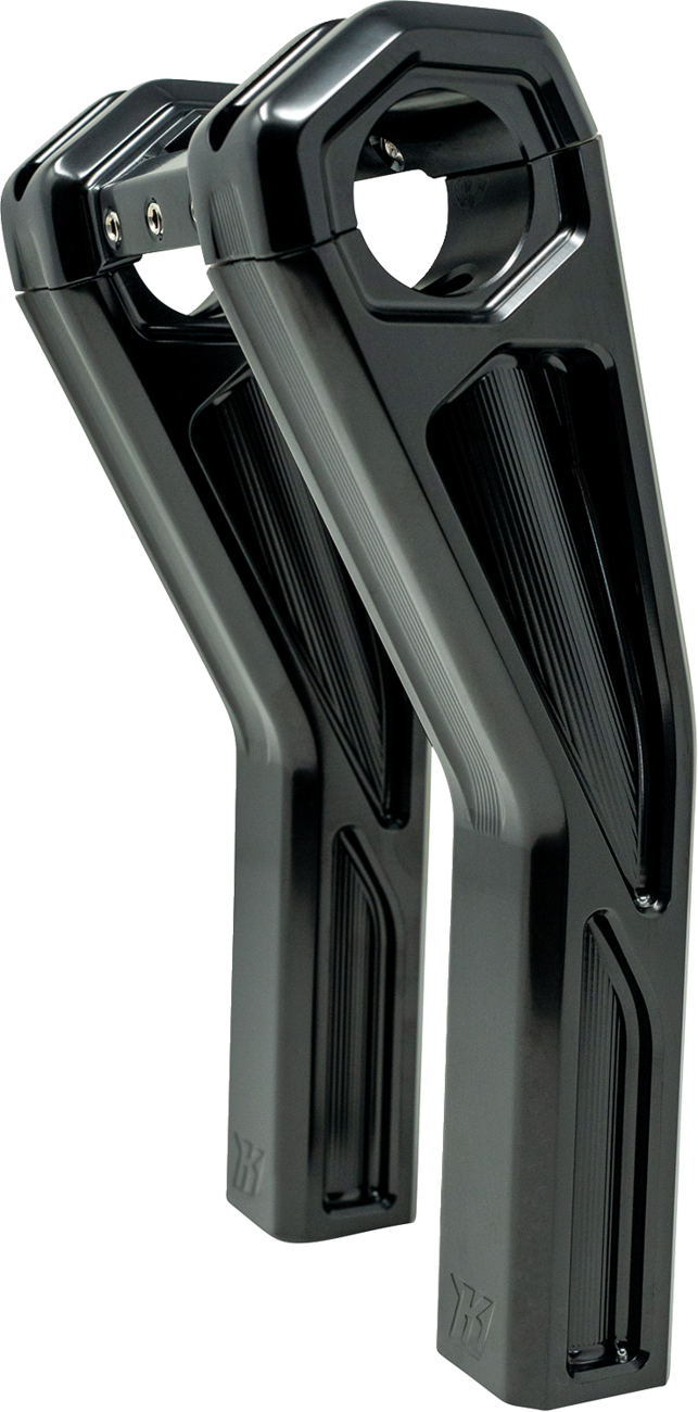 Ascent Pro Risers - Pullback - 8" - Gloss Black [0602-1572]