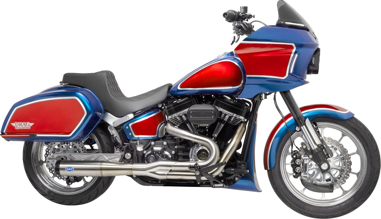 2-into-1 Superstreet Exhaust System - 50 State - M8 Softail - Stainless Steel [1800-2520] - Image 6