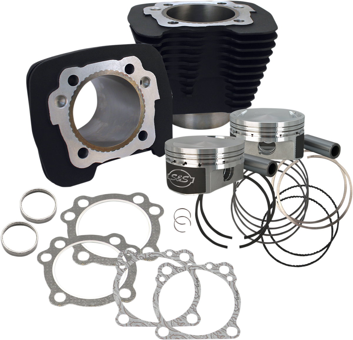 1250 cc Conversion Kit - Cylinder Kit - 1200 cc Conversion - 10.3:1 Compression Ratio - Wrinkle Black - XL [0931-0526]