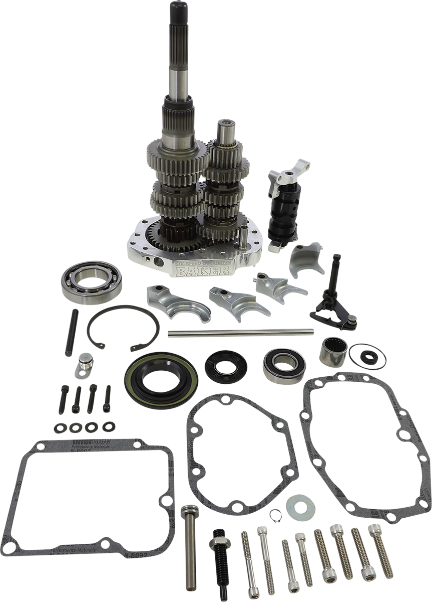 Overdrive 6-Speed Gear Set - Gear Set - Overdrive/6-Speed - Polished - '00-'06 Harley-Davidson [1103-0038]