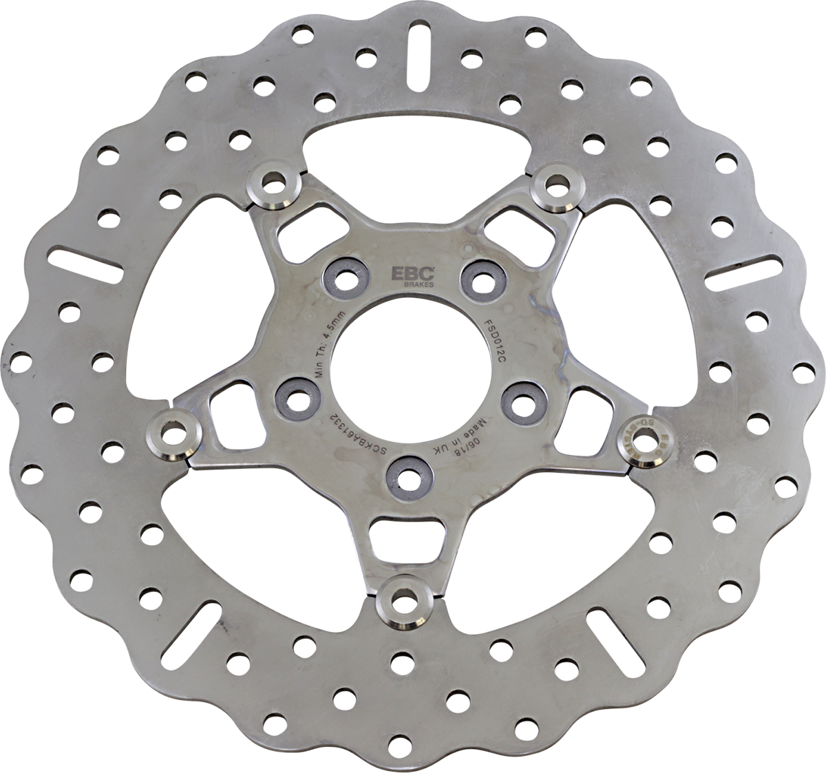 FSD Series Stainless Steel Front Brake Rotor for Big Twins - Brake Rotor - Polished Carrier [1710-0153]