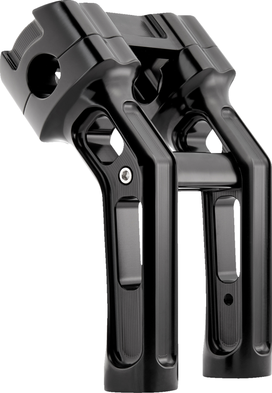 Method Kickback Handlebar Riser - Softail Gauge Cut-Out - 7" - Black [0603-1145] - Image 4