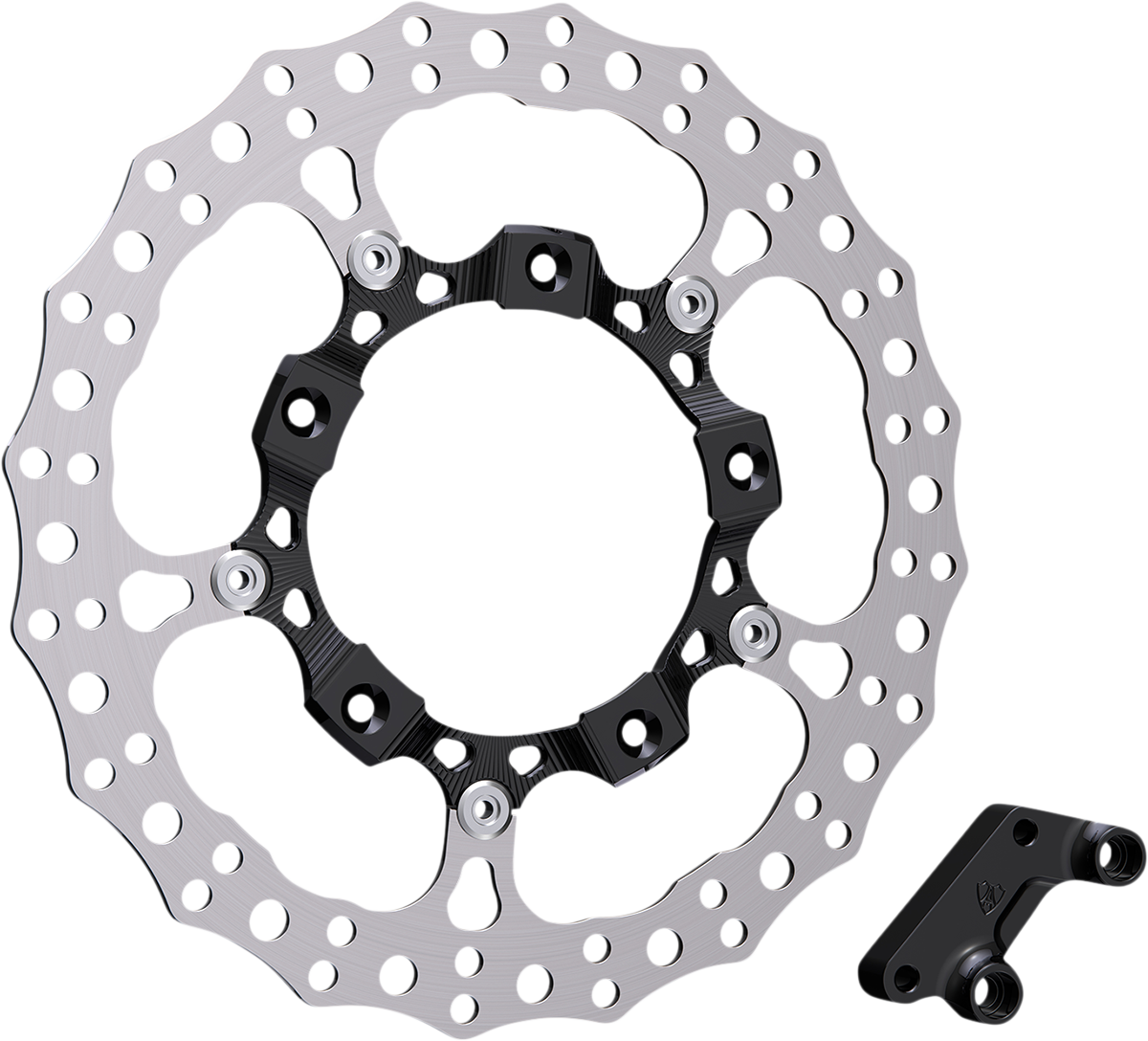 Big Brake 14" Full Floating Brake Rotor Kit - Rotor 14" - Front Left - Black [1710-3960]