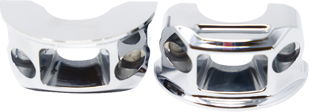 Lever Perch Clamps - Brake/Clutch - Chrome [0615-0390] - Image 2