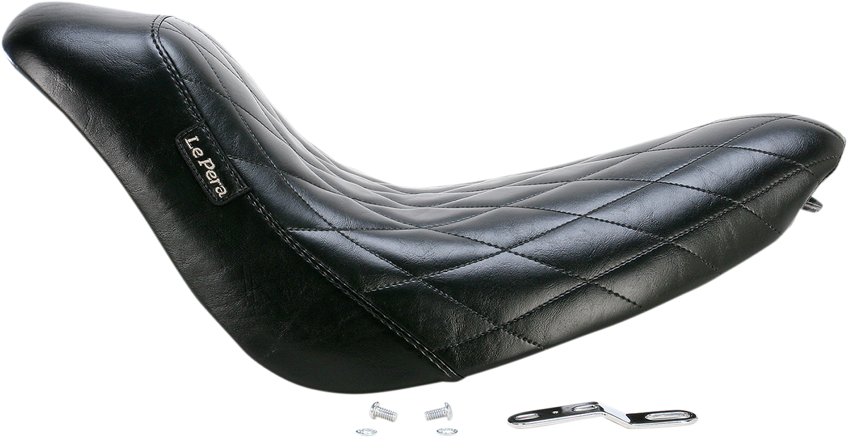 Bare Bones Solo Seat - Diamond Stitch - Black - Softail '06-'17 [0802-0814] - Image 2