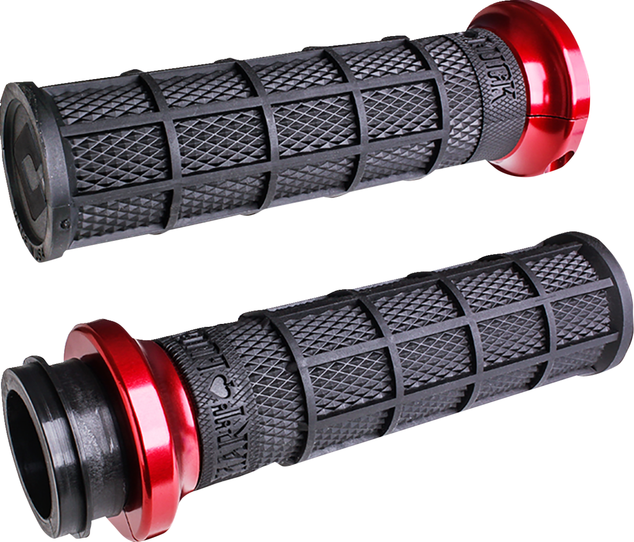 Hart-Luck Signature V-Twin Lock-On™ Grips - Cable - Black/Red [0630-2862]