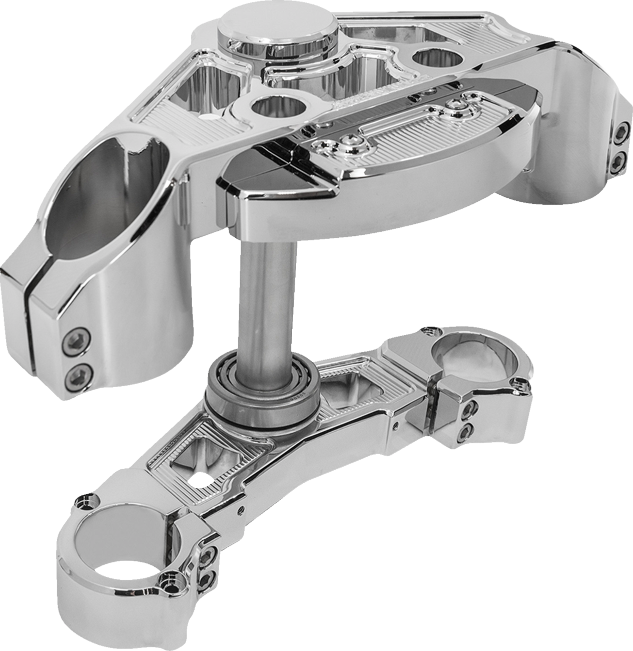 Method® (+2”) Drop Triple Tree Kit - Triple Tree - Chrome - + 2" [0408-0443] - Image 2