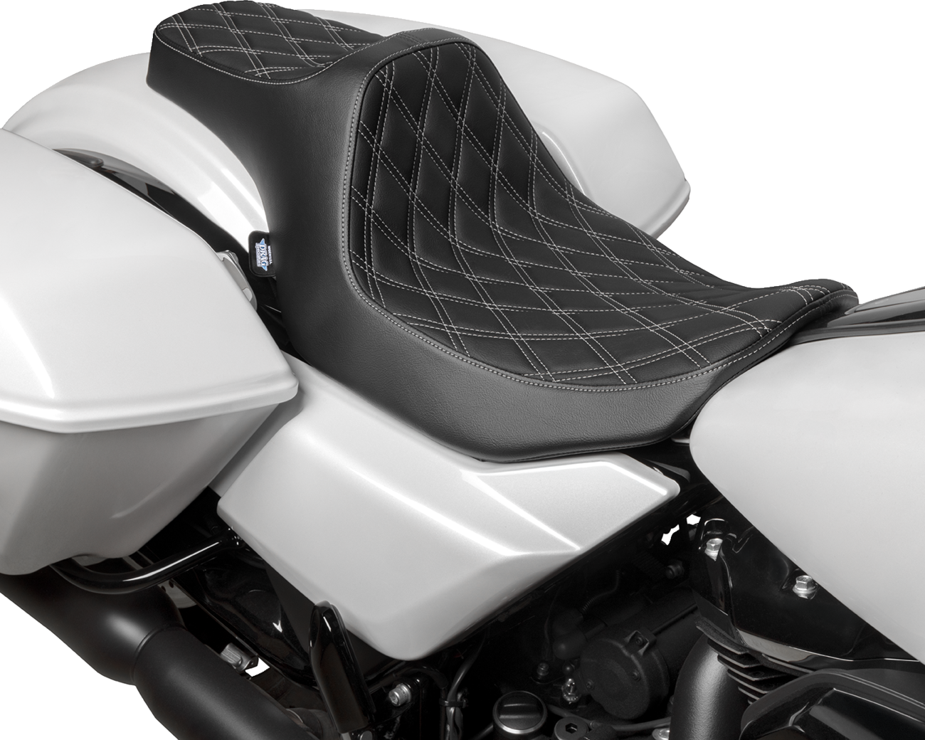 Predator III Seat - Double Diamond - Silver Stitched - FLT/FLH '23-'24 [0801-1919] - Image 3