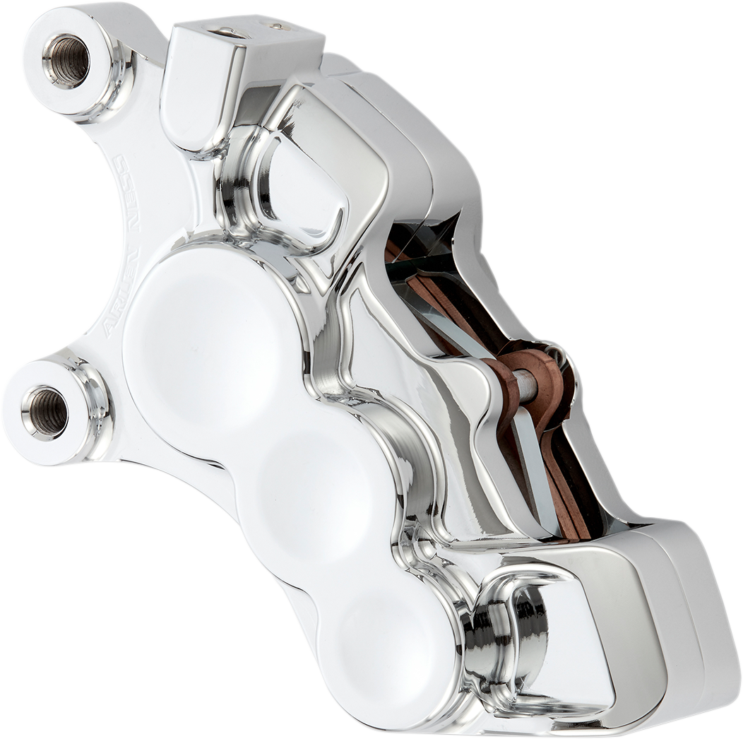 Ness Tech Six-Piston Differential Bore Caliper - 6-Piston Caliper - Front Left - Chrome - 11.8" [1701-0608]