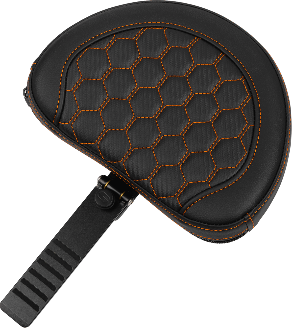 Roadsofa™ Extended Reach Seat - with Backrest - Honeycomb - Orange Stitch - FLTR/FLHX '23-'24 [0801-1765] - Image 3