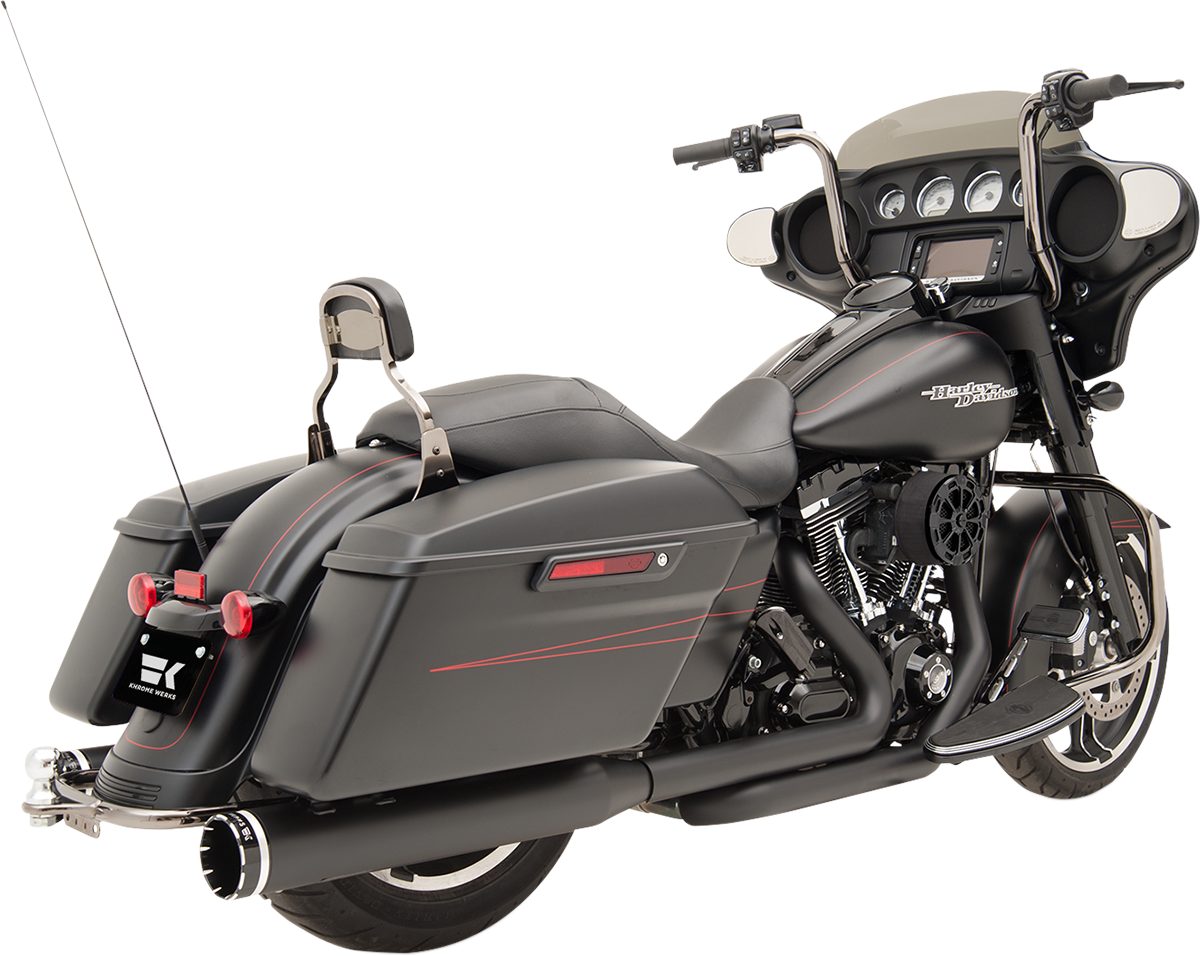 2-into-2 Dominator Exhaust System - Black - '09-'16 FL - With 4-1/2" Muffler [1800-1963] - Image 4