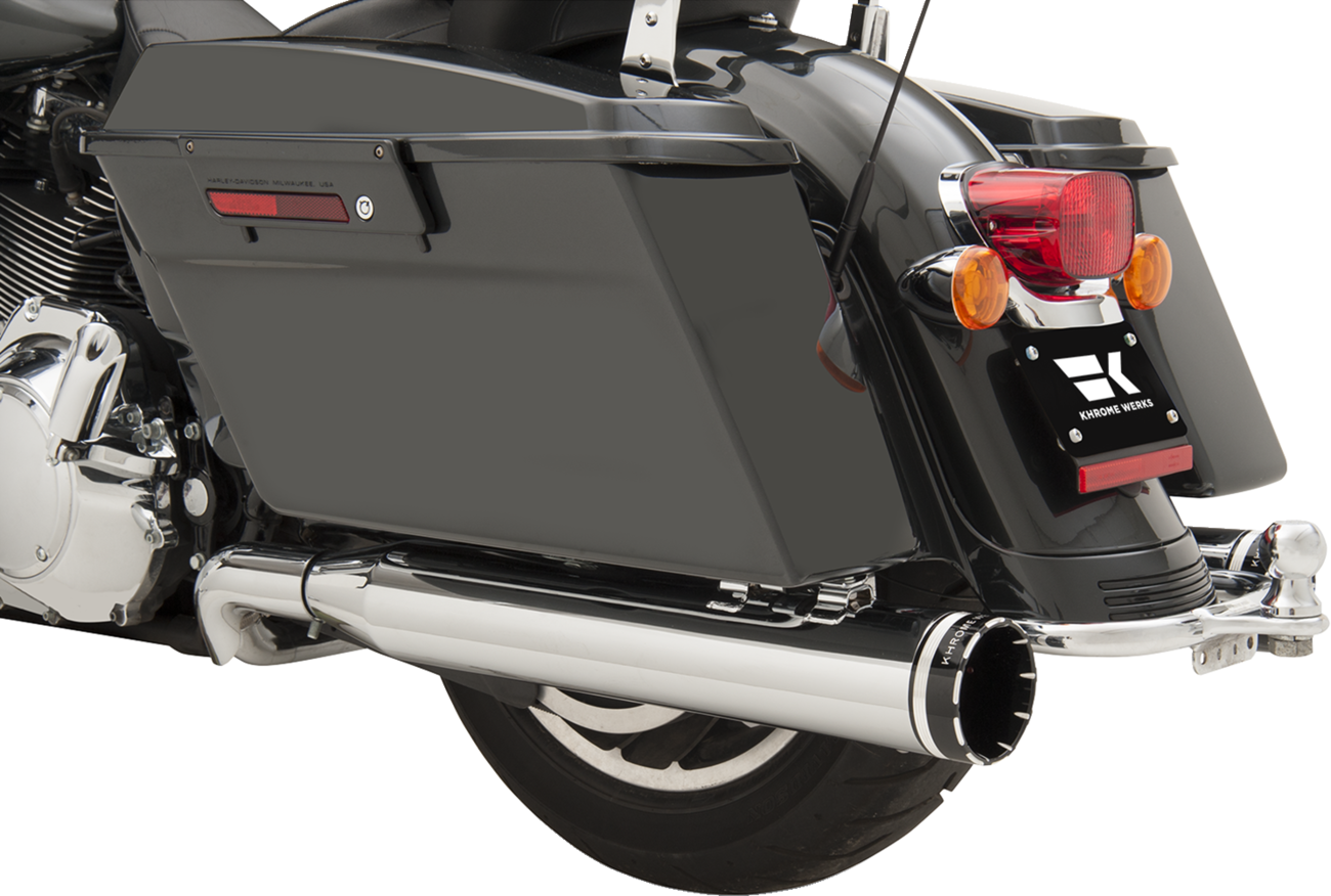 2-into-2 Dominator Exhaust System - Chrome - '09-'16 FL - With 4-1/2" Muffler [1800-1959] - Image 5