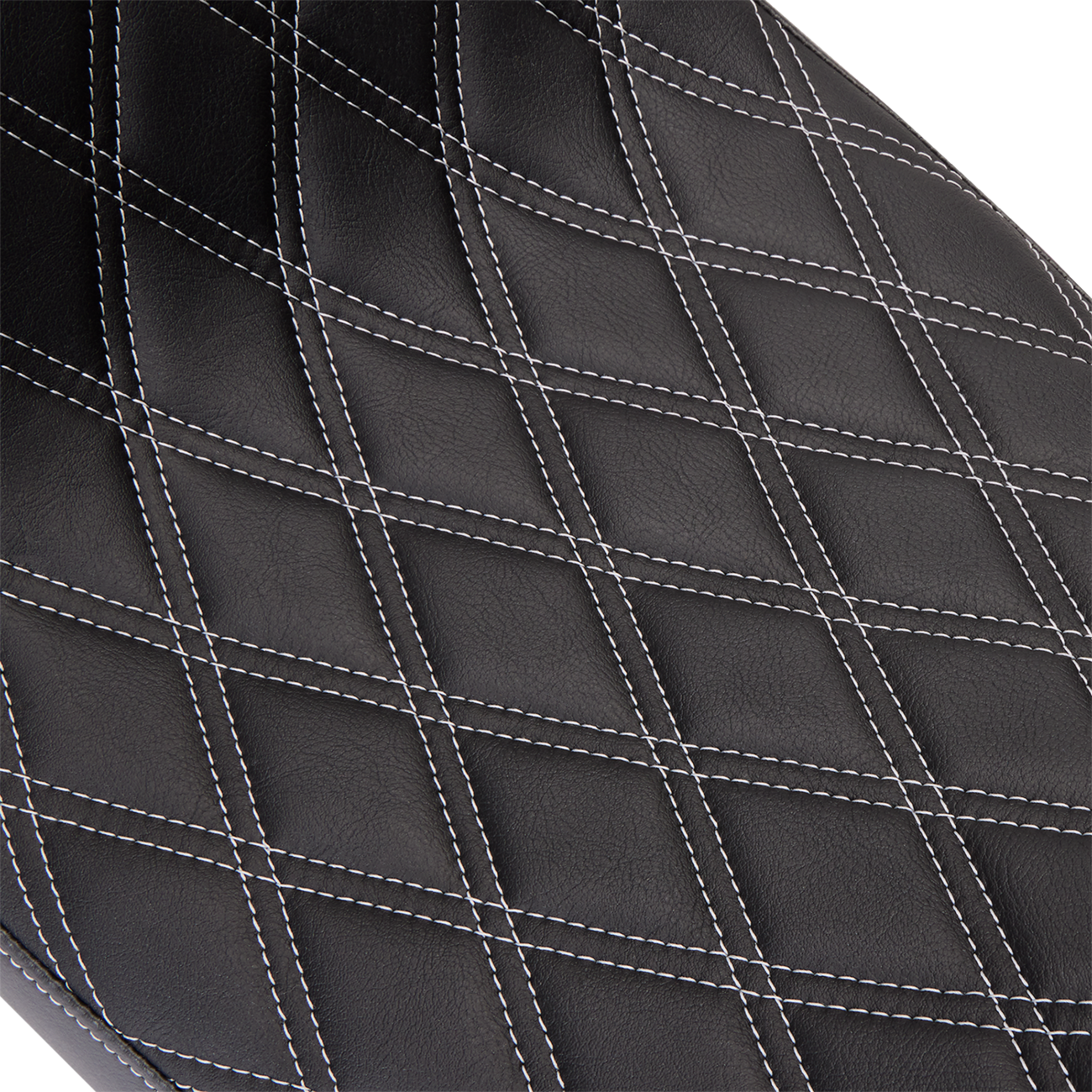 Performance Predator 2-Up Seat - Predator 2-Up Seat - Vinyl - Double Diamond Silver Stitch - w/o Backrest - FL '08-'23 [0801-1492] - Image 4