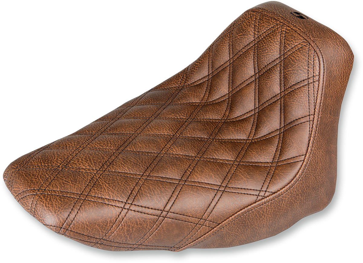 Renegade™ Lattice Stitch Solo Seat - Renegade™ Solo Seat - Lattice Stitched - Brown - FLST '06-'17 [0802-0916]