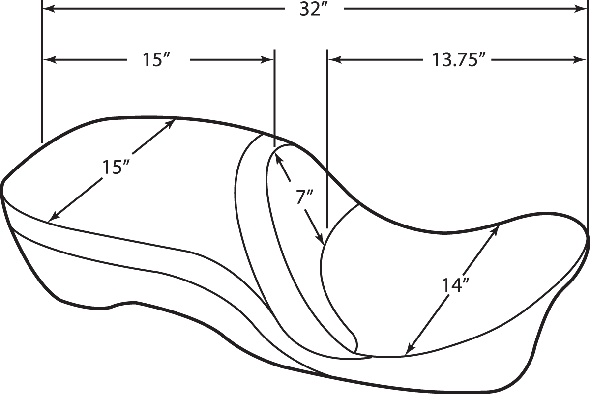 Large Touring Seat - Touring Seat - Double Diamond - FL '97-'07 [0801-1109] - Image 2