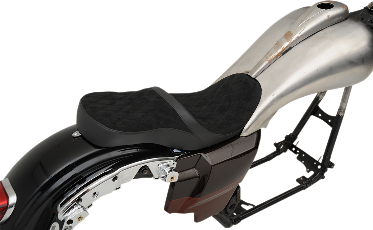 Low Profile Touring Seat - Low Touring Seat - Vinyl - Diamond - Razorback Tanks - FL '08-'23 [0801-1076] - Image 3