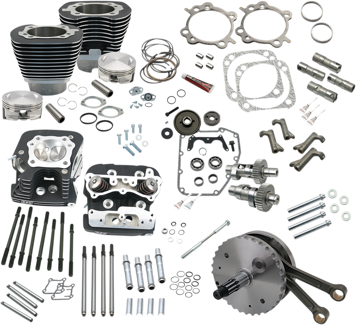 124" Hot Set Up® Engine Performance Kit - 124" Hot Set Up® - Big Bore/Stroker - Wrinkle Black - 88A Twin Cam [0903-0950]