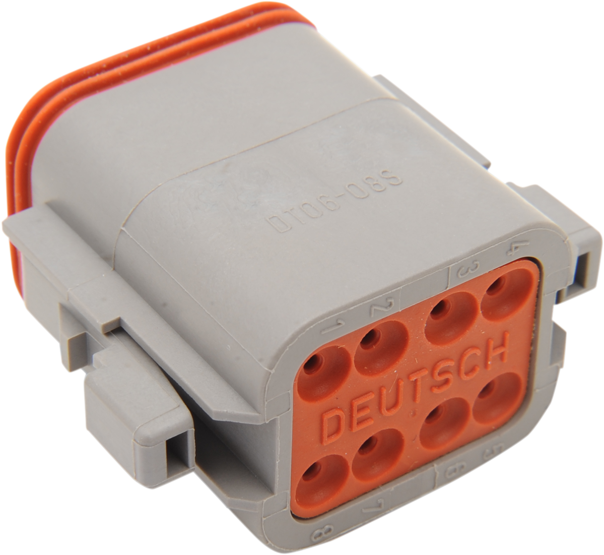 Deutsch DT Sealed Connector Component — Wiring Connector - Deutsch Plug - 8 Pin - Gray [2120-0059]
