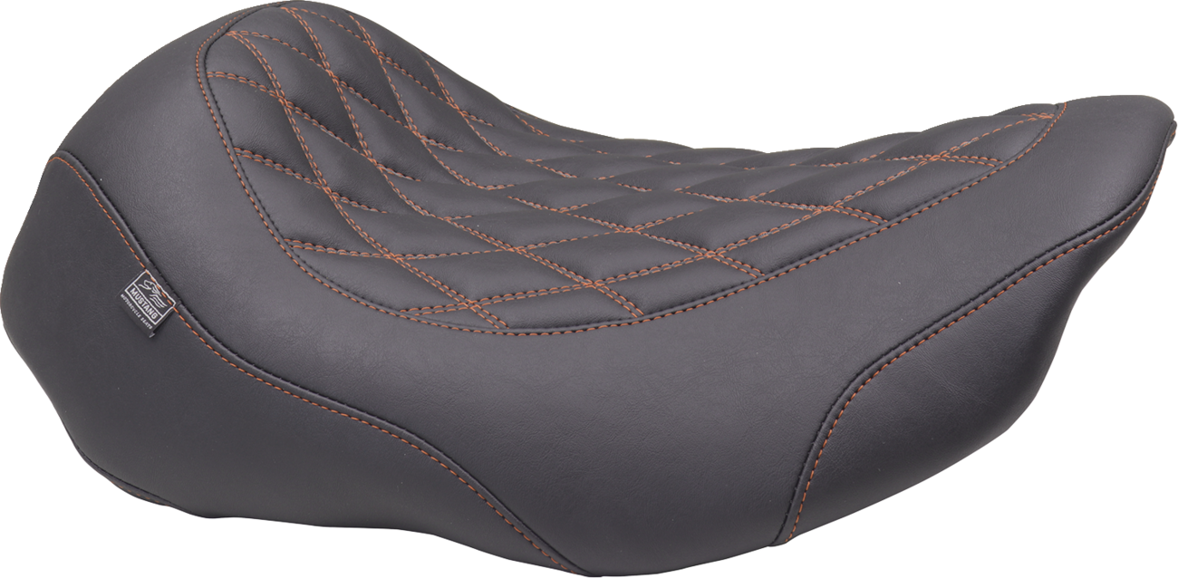 Wide Tripper™ Solo Seat - Wide Tripper™ Seat - Solo - Mandarin Orange Stitching - FLT/FLH '23-'25 [0801-2024]