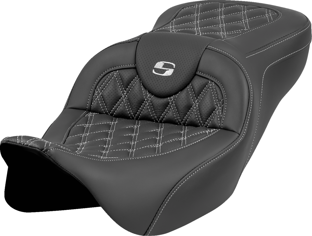 Roadsofa™ Seat - Lattice Stitch - Silver Stitch - w/o Backrest - FL '08-'23 [0801-1987]