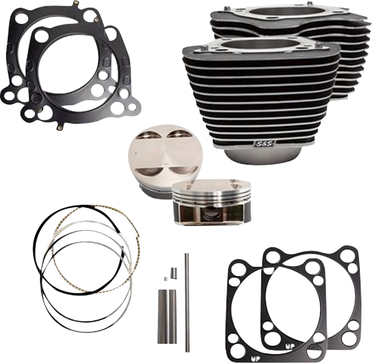Cylinder Kit - 131" Stroker Cylinder - Wrinkle Black w/Highlights - M8 [0931-1196]
